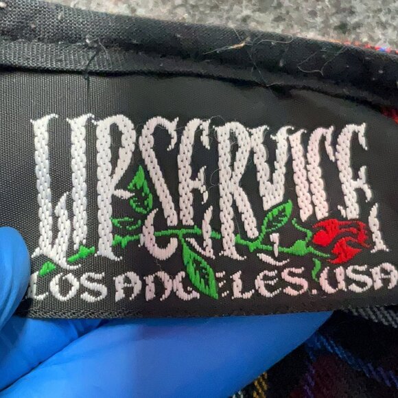 LIP SERVICE Y2K Mall Goth Punk and Disorderly red/black tartan mini skirt - Picture 4 of 7